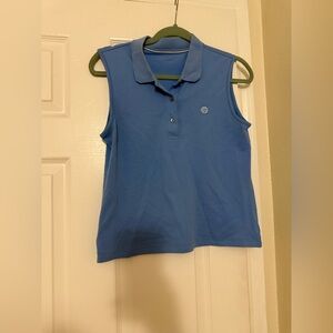 Tory Burch Golf Tennis Collared Polo Tank Blue